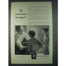 1947 Prudential Insurance Ad - Do Married Men Live Longer?