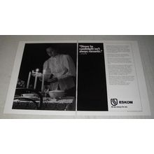 1987 Escom Eskom Power Ad - Dinner by candlelight isn't always romantic