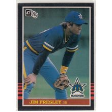 1985 Donruss baseball card 240 Jim Presley RC