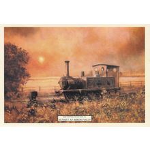 Sunset At Birds Folly Southwold Suffolk Train Postcard