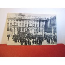 PALACIO REAL, PLAZA DE ARMAS, MADRID, SPAIN used antique postcard 1914 pm =