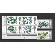 GB.British Wild Flowers set of 6.Mounted Mint.Jul25a