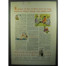 1930 Dollar Steamship, American Mail Lines Cruise Ad