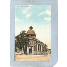 Rhode Island Pawtucket Postcard Post Office Street Scene Intersection~1058