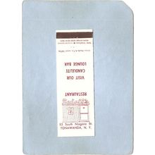 New York Tonawanda Matchcover Bedell's Restaurant 83 South Niagara St w/In~2425