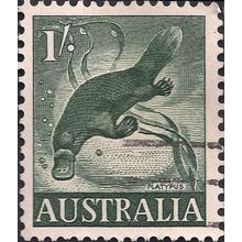 AUSTRALIA, MAMMALS, Duck-billed Platypus, green 1959, 1/-