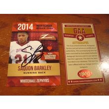 2014 Rookie Phenoms, Autograph Card w/COA, SAQUON BARKLEY RC, Limited Edition