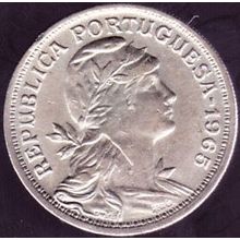 1965 Portugal 50 Centavos Coin