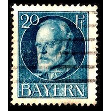 Germany Bavaria 1914 King Ludwig III 20Pfg Used Stamp Bayern