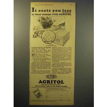 1930 DuPont Agritol Explosive Ad - Blast Stumps