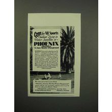 1930 Phoenix Arizona Tourism Ad - Come for All Sports