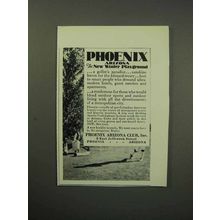 1930 Phoenix Arizona Tourism Ad - Winter Playground