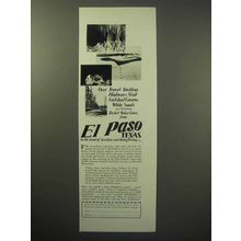 1930 El Paso Texas Tourism Ad - Carlsbad Caverns
