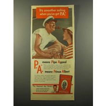 1947 Prince Albert Crimp Cut Tobacco Ad - Sailing