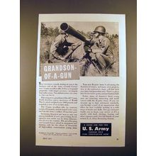 1947 U.S. Army 75-mm. Recoilless Rifle Ad!