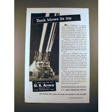 1947 U.S. Army Ad - Calliope Tank, 60-Rocket Launcher