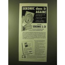 1957 Sekonic L-21 Exposure Meter Ad - Does it Again