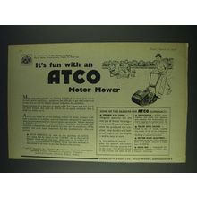 1958 Atco Motor Mower Ad - It's fun with an Atco motor mower