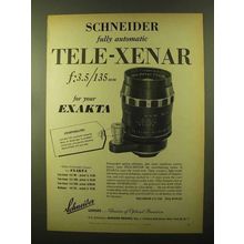 1957 Schneider Tele-Xenar Lens Ad - Fully Automatic