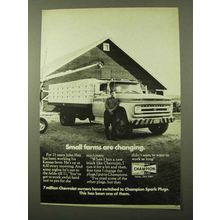 1971 Champion Spark Plugs Ad - Small Farms Changing