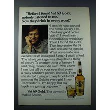 1975 Vat 69 Scotch Ad - They Drink in Every Word