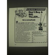 1985 Mantis-20 Tiller/Cultivator Ad - Suburban Gardeners Don't buy a big tiller