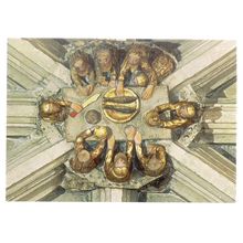 THE LAST SUPPER, MEDIEVAL ROOF BOSS, NORWICH CATHEDRAL, NORFOLK. postcard 2008 =