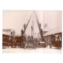 FIRE BRIGADE, SWINDON, 1922.. REPRO postcard, unused. Swindon Library/ Museum