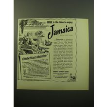 1950 Jamaica Tourism Ad - Now is the time to enjoy Jamaica
