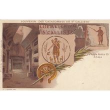 Rome Souvenir Des Catacombes De St Calliste Old Postcard