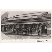 Woolwich Arsenal Train Railway Station in 1905 RPC Postcard