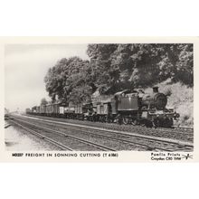 Freight In Sonning Cutting Nr Reading Station Train Postcard