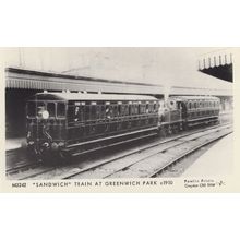 Sandwich Train at Greenwich Park in 1910 Railway Postcard