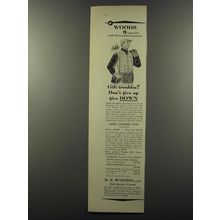 1953 S.E. Woods Chill Dodger Vest Ad - Gift troubles? Don't give up give down