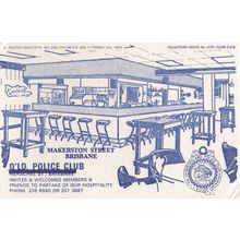 Makerston Street Police Social Club Australia Brisbane Queensland Postcard