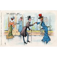 Upper Class Department Store Tailors Fashion Old Comic Postcard