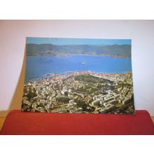 AERIAL VIEW, VIGO, SPAIN used vintage postcard 1982 stamp =