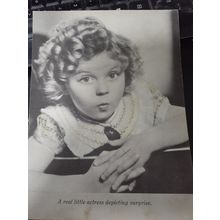 shirley temple picture on paper from a book