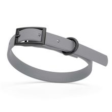 Dog Pet Waterproof Collar - W1/2" x L9"-12" - Battleship Gray