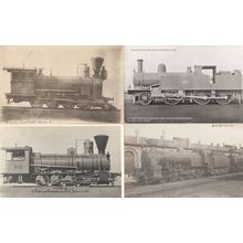 Austria 1871 Train 8 Wheeled Compound 4x Old Railway Photo & Postcard s