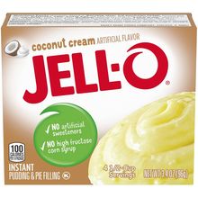 Jell-O Coconut Cream Instant Pudding & Pie Filling Mix (24 Ct Pack, 3.4 Oz Boxes