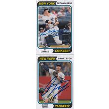 DJ LeMAHIEU & GLEYBER TORRES AUTOGRAPH 2020 NEW YORK YANKEES ALL-STAR INFIELDERS