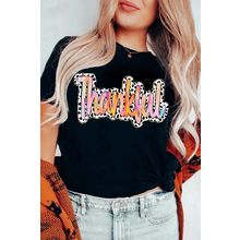 White Thankful Cow Print Crew Neck T Shirt