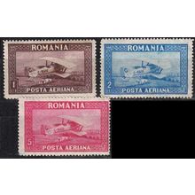 RUMÄNIEN ROMANIA [1928] MiNr 0336-38 ( */mh ) Flugzeug