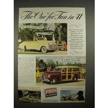 1941 Plymouth Sportsmen Convertible, Woody Wagon Ad - One for Fun