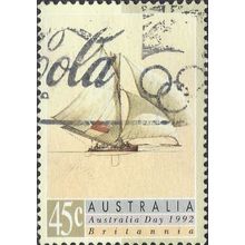 AUSTRALIA, SHIP, Britannia Sailing Ship, yellow 1992, 45c, #2