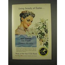 1956 FTD Florist Ad - Living Beauty at Easter
