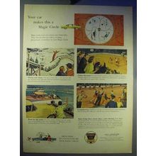 1958 Ethyl Gasoline Ad- Car Makes This A Magic Circle