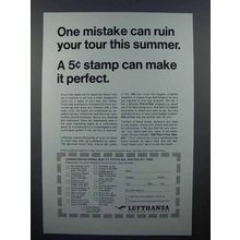 1965 Lufthansa Airlines Ad - One Mistake