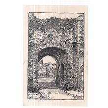 THE LAND GATE, RYE unused vintage postcard. by Perugini's, Rye..